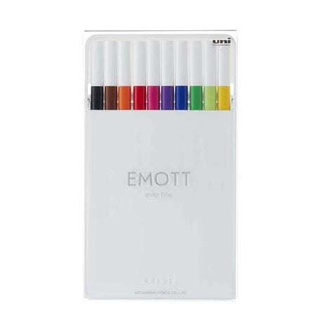 Emott ever fine Fineliner 10-set - Set 1 - Uni Mitsubishi Pencil - Tidformera