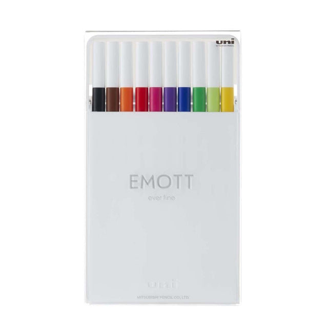 Emott ever fine Fineliner 10 - set - Set 1 - 1 - Uni Mitsubishi Pencil - Tidformera