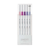 Emott ever fine Fineliner 5 - set - No: 7 Floral color - 1 - Uni Mitsubishi Pencil - Tidformera