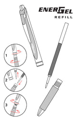 EnerGel 0,7 - Permanent - Black - 4 - Pentel - Tidformera