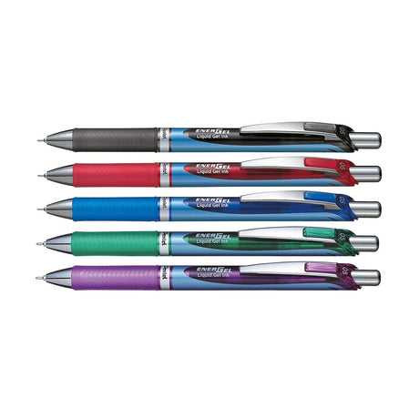 EnerGel Rollerballpenna 0,5 Needlepoint - Black - 3 - Pentel - Tidformera
