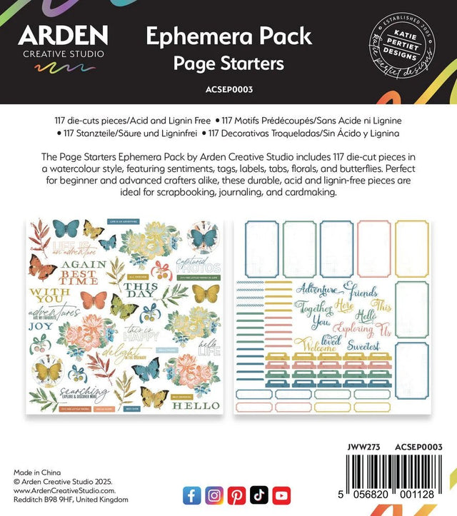 Ephemera Pack - Page starters - 1 - Arden Creative Studio - Tidformera