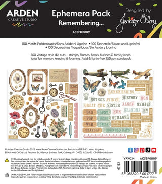 Ephemera Pack - Remembering - 1 - Arden Creative Studio - Tidformera