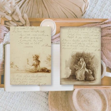Ephemera Paper 7,4 x 10,5 - Old Diary - 3 - Plan & Plot Studio - Tidformera