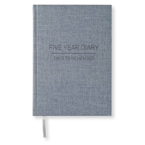 Five Year Diary - Denim från Paperstyle - Blå dagbok - Tidformera