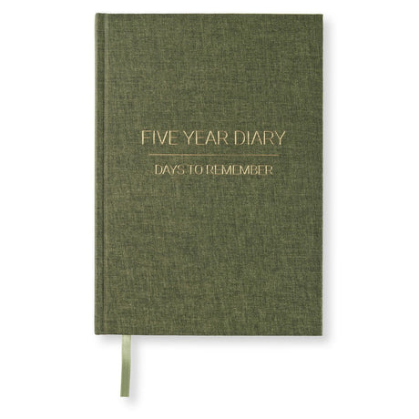 Five Year Diary - Khaki Green - 1 - Paperstyle - Tidformera