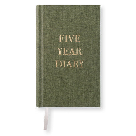 Five Year Diary - Pocket - Khaki Green - Paperstyle - Tidformera