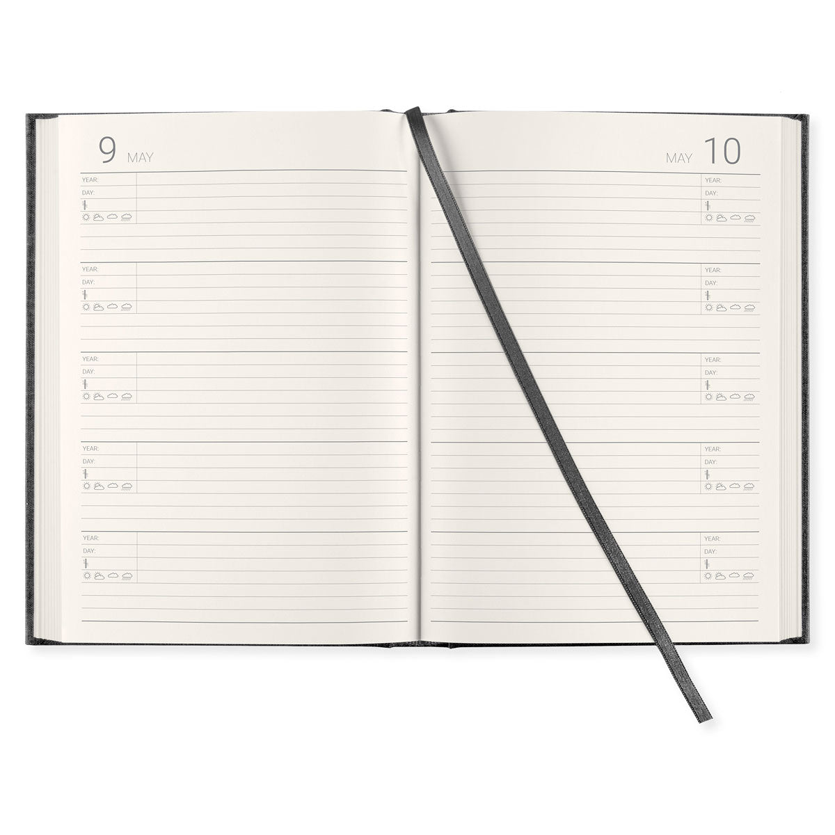 Five Year Diary - Transparent Black - Paperstyle - Tidformera