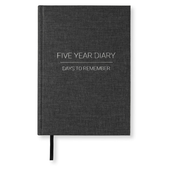 Five Year Diary - Transparent Black - Paperstyle - Tidformera