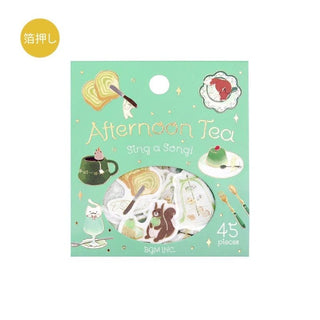 Flake stickers - Afternoon Tea Party - Sing a song från BGM. En förpackning med små klistermärken. - Tidformera