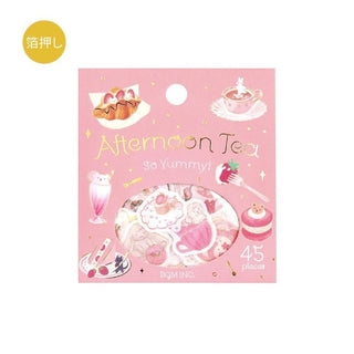 Flake stickers - Afternoon Tea Party - So Yummy från  BGM. Förpackning med klistermärken på temat fika och rosa.  - Tidformera