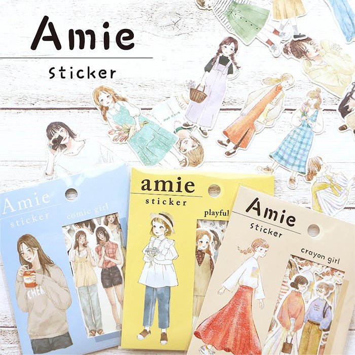 Flake stickers Amie - Comic girl - 4 - Mind Wave - Tidformera