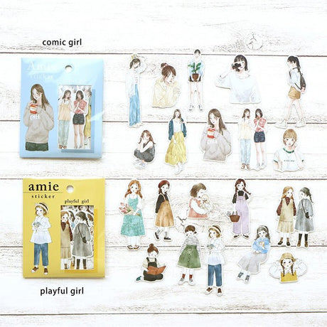 Flake stickers Amie - Comic girl - 3 - Mind Wave - Tidformera