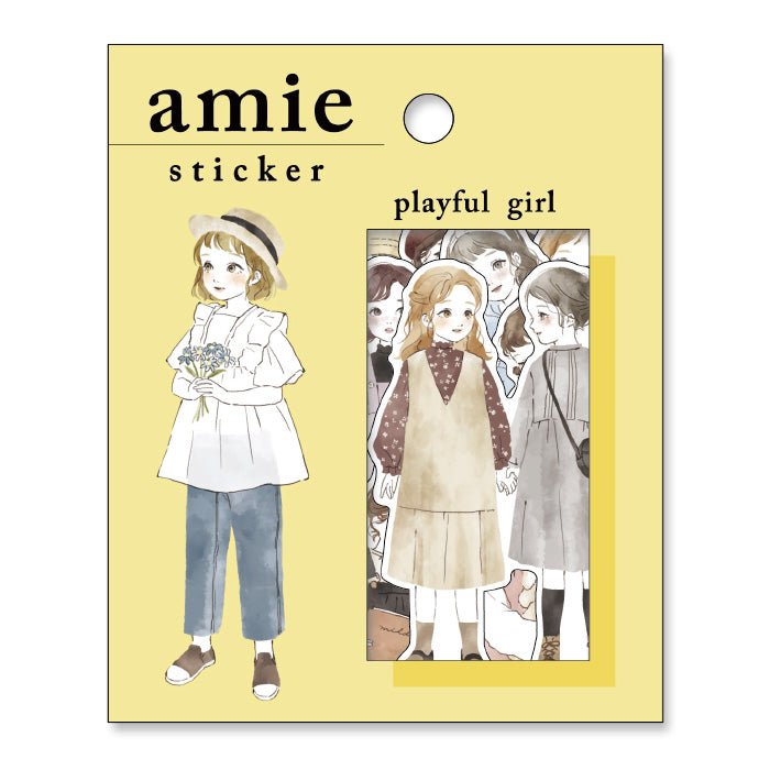 Flake stickers Amie - Playful girl - Mind Wave - Tidformera