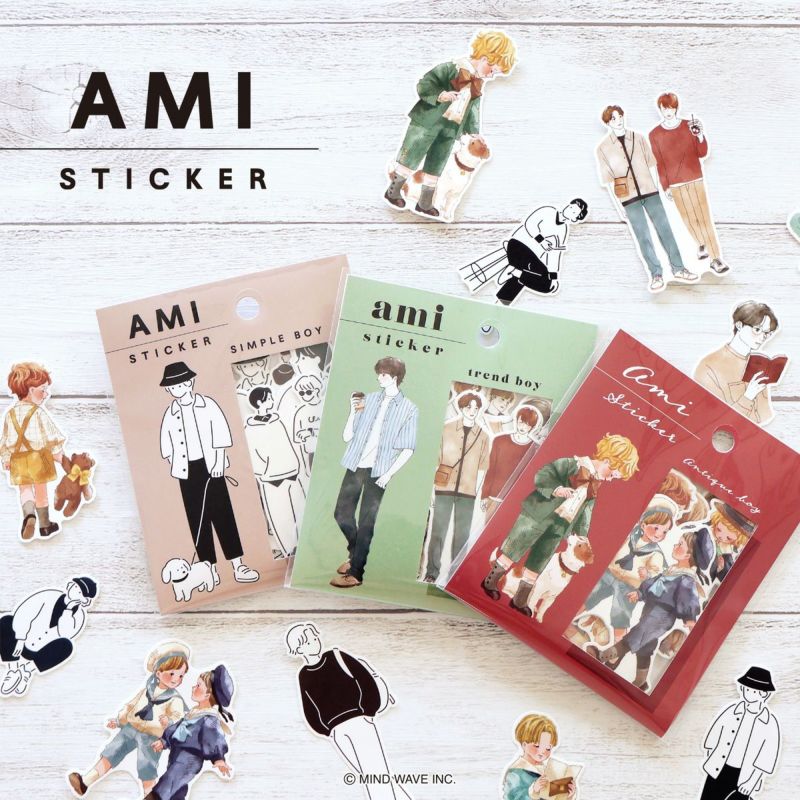 Flake stickers Amie - Simple boy - 3 - Mind Wave - Tidformera