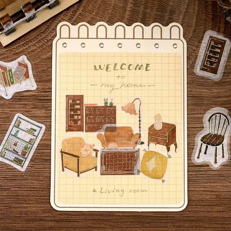 Flake stickers Aozora Flea Market - Furniture Shop - 4 - BGM - Tidformera