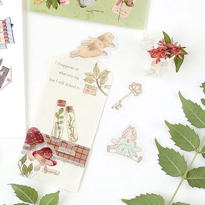 Flake stickers Botanical picture book - 5 - BGM - Tidformera