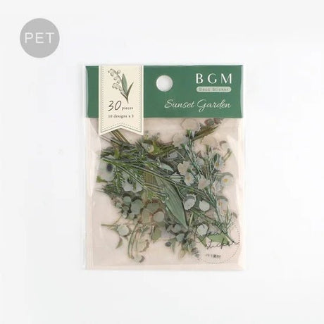 Flake stickers Clear Dusk Garden - Green - 2 - BGM - Tidformera