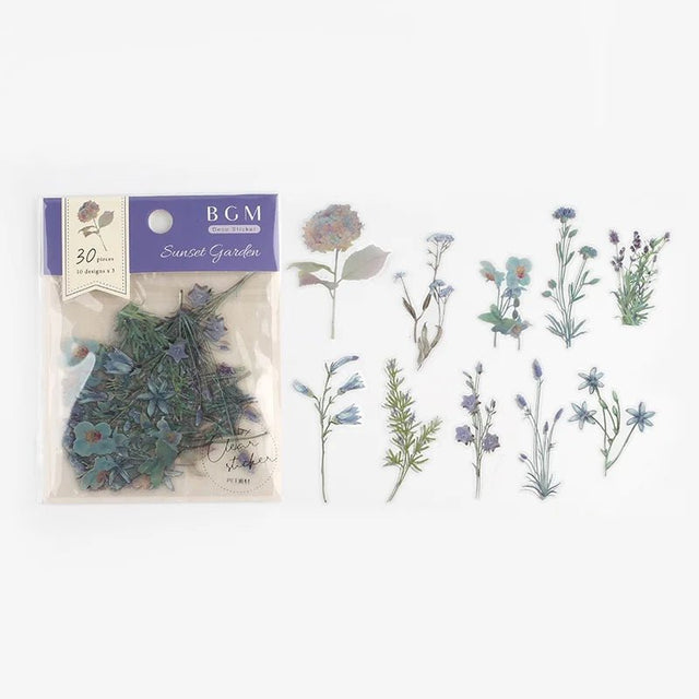 Flake stickers Clear Dusk Garden - Purple - 1 - BGM - Tidformera