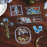 Flake stickers Clear Garden Post Office - Blue - BGM - Tidformera