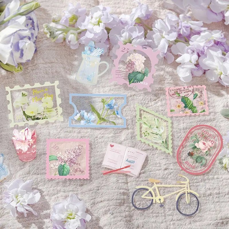 Flake stickers Clear Garden Post Office - Cut Flowers - BGM - Tidformera