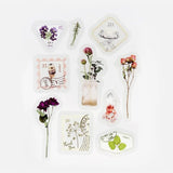 Flake stickers Clear Garden Post Office - Dried Flowers - BGM - Tidformera