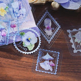 Flake stickers Clear Garden Post Office - Lavender - BGM - Tidformera