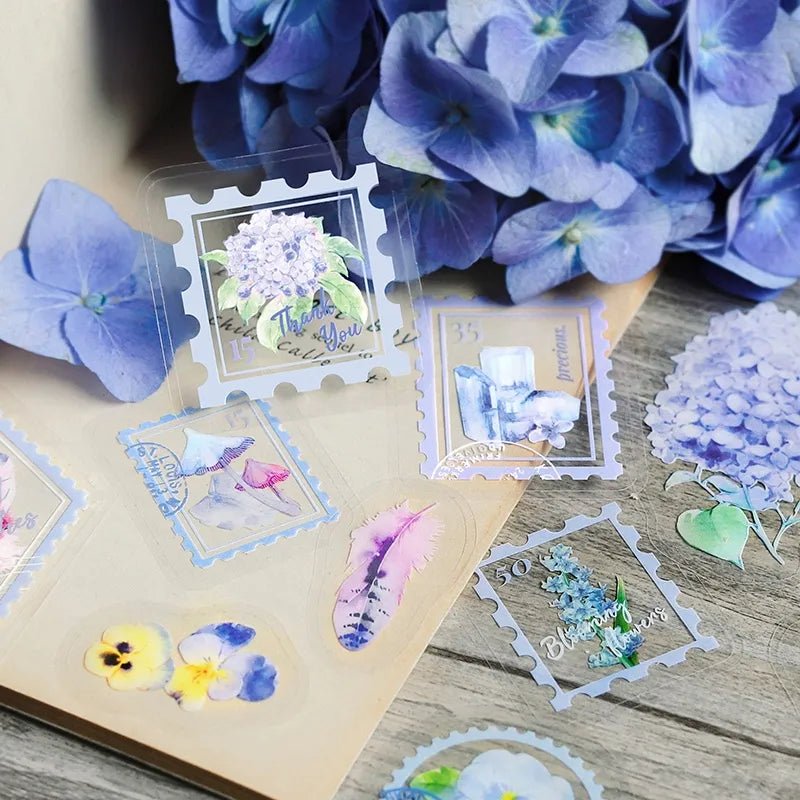 Flake stickers Clear Garden Post Office - Lavender - BGM - Tidformera