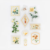 Flake stickers Clear Garden Post Office - Yellow - BGM - Tidformera