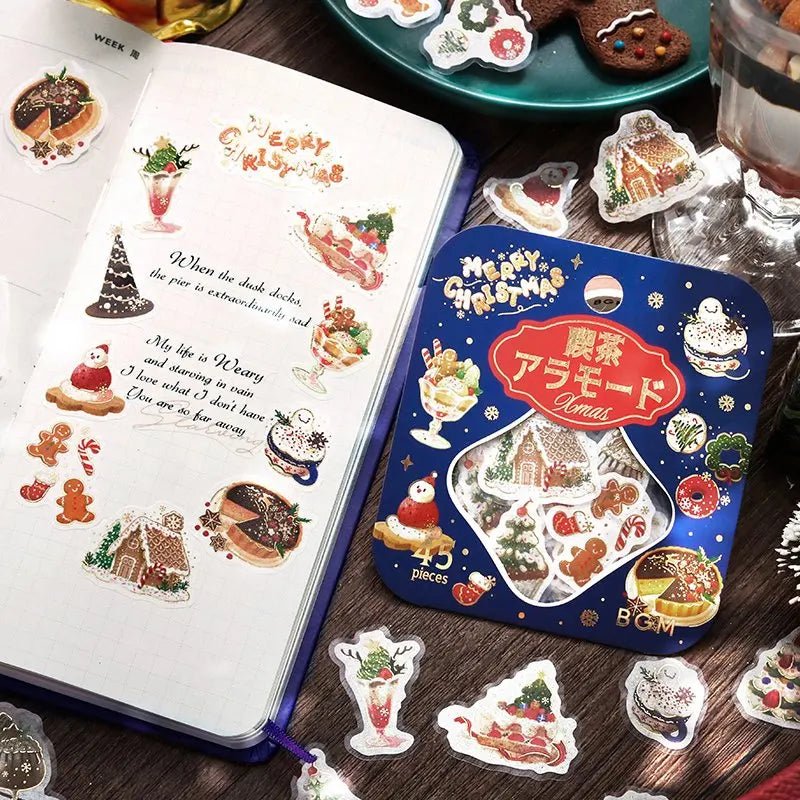 Flake stickers - Coffee a la mode - Santa - 4 - BGM - Tidformera