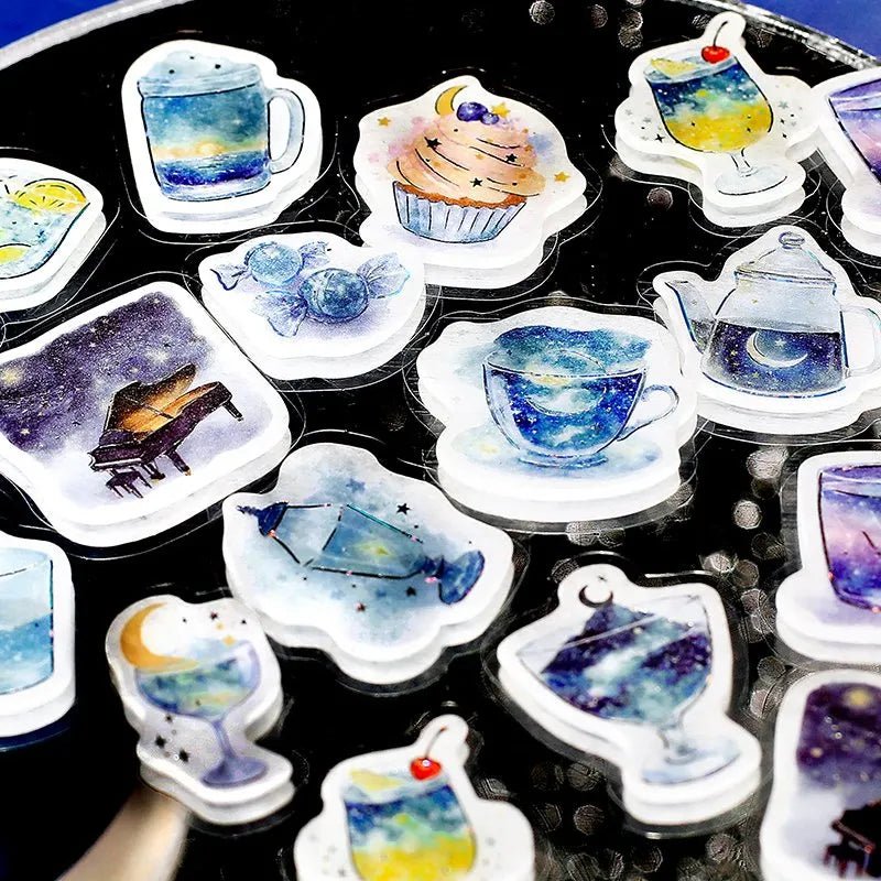 Flake stickers Coffee a la mode - Space - Stardust in the deep sea - BGM - Tidformera