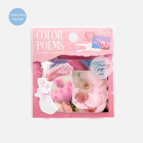 Flake stickers Color poems - Pink - 1 - BGM - Tidformera