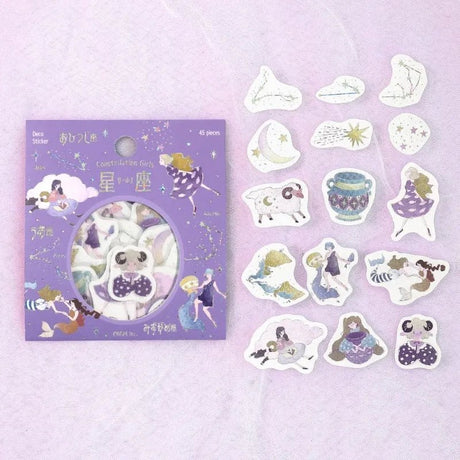 Flake stickers - Constellations - Aquarius, Pisces & Aries - 2 - BGM - Tidformera