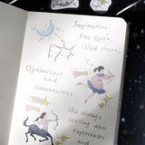 Flake stickers - Constellations - Scorpio, Sagittarius & Capricorn - 4 - BGM - Tidformera