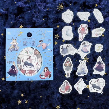 Flake stickers - Constellations - Scorpio, Sagittarius & Capricorn - 2 - BGM - Tidformera