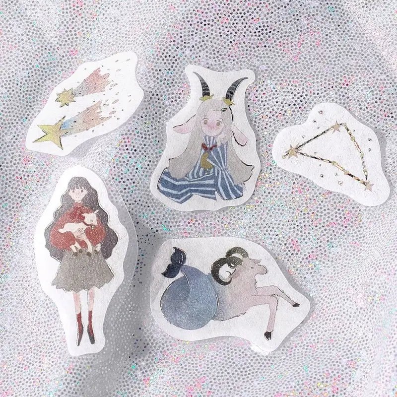 Flake stickers - Constellations - Scorpio, Sagittarius & Capricorn - 5 - BGM - Tidformera