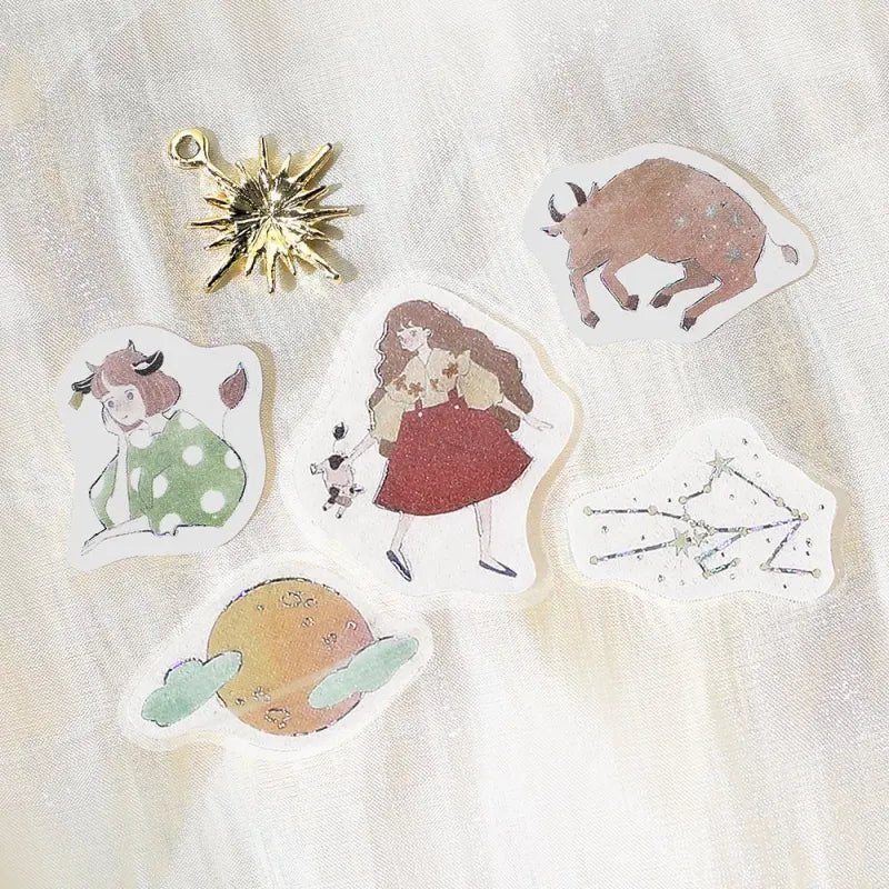 Flake stickers - Constellations - Taurus, Gemini & Cancer - 5 - BGM - Tidformera