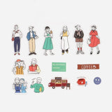 Flake stickers Coordinate Casual Simple - Simple Colorful - BGM - Tidformera