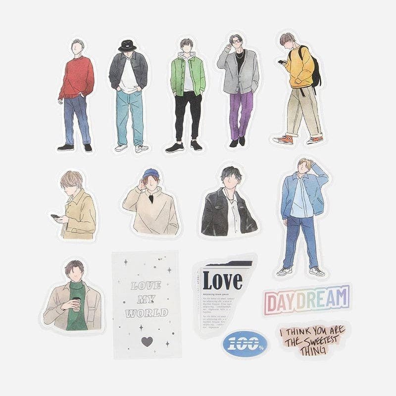 Flake stickers Coordinate Concept - Men - BGM - Tidformera