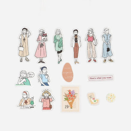 Flake stickers Coordinate - Simple - Light color - 3 - BGM - Tidformera