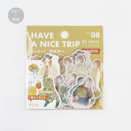 Flake stickers Coordinate - Today's Me - Have a nice trip - BGM - Tidformera