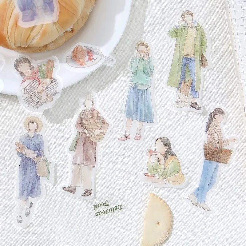 Flake stickers Coordinate - Watercolor - Bakery - BGM - Tidformera