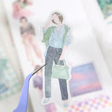 Flake stickers Coordinate - Watercolor - Green - BGM - Tidformera