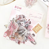 Flake stickers Coordinate - Watercolor - Warm Color - 4 - BGM - Tidformera