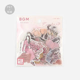 Flake stickers Coordinate - Watercolor - Warm Color - 1 - BGM - Tidformera