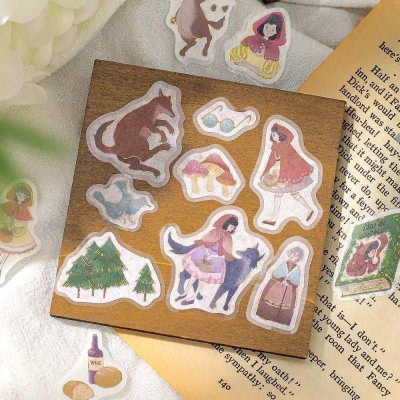 Flake stickers - Fairy Tale - Red Riding Hood - BGM - Tidformera