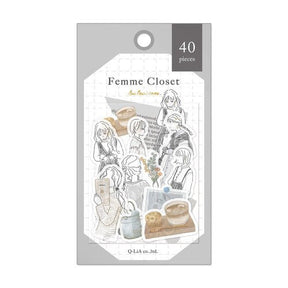 Flake stickers Femme Closet - Monotone Simple - 1 - Q - LiA - Tidformera