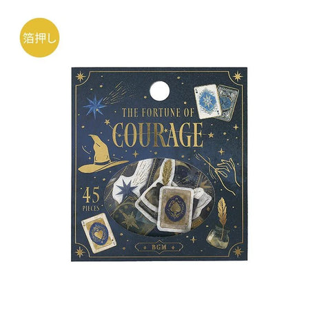 Flake stickers Fortune - Courage - BGM - Tidformera