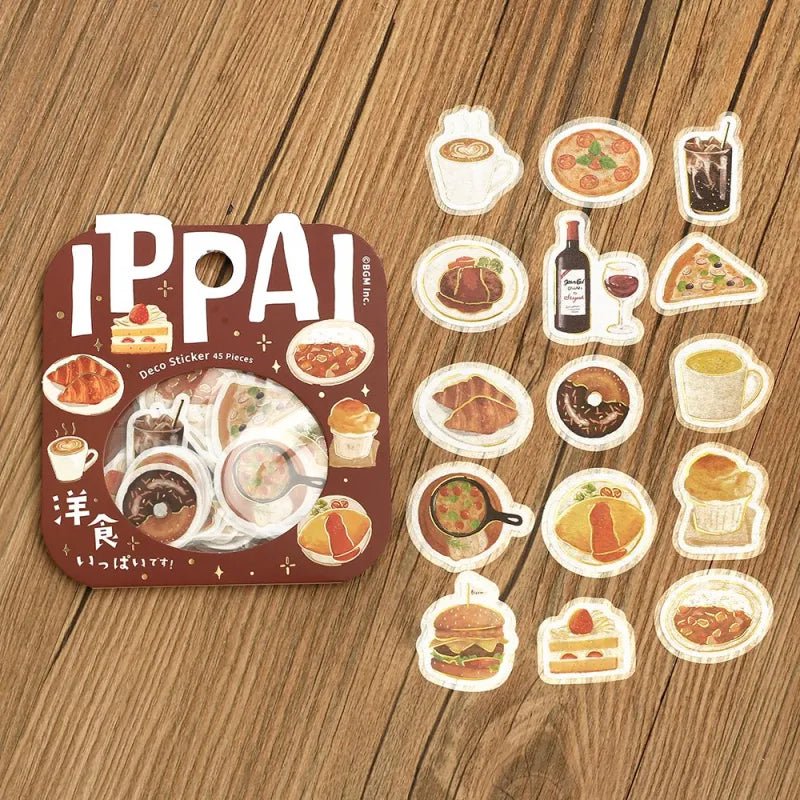 Flake stickers - Ippai - A lot of Western food - 2 - BGM - Tidformera