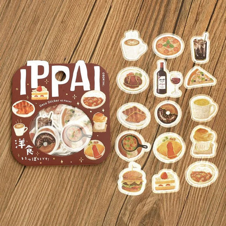 Flake stickers - Ippai - A lot of Western food - 2 - BGM - Tidformera